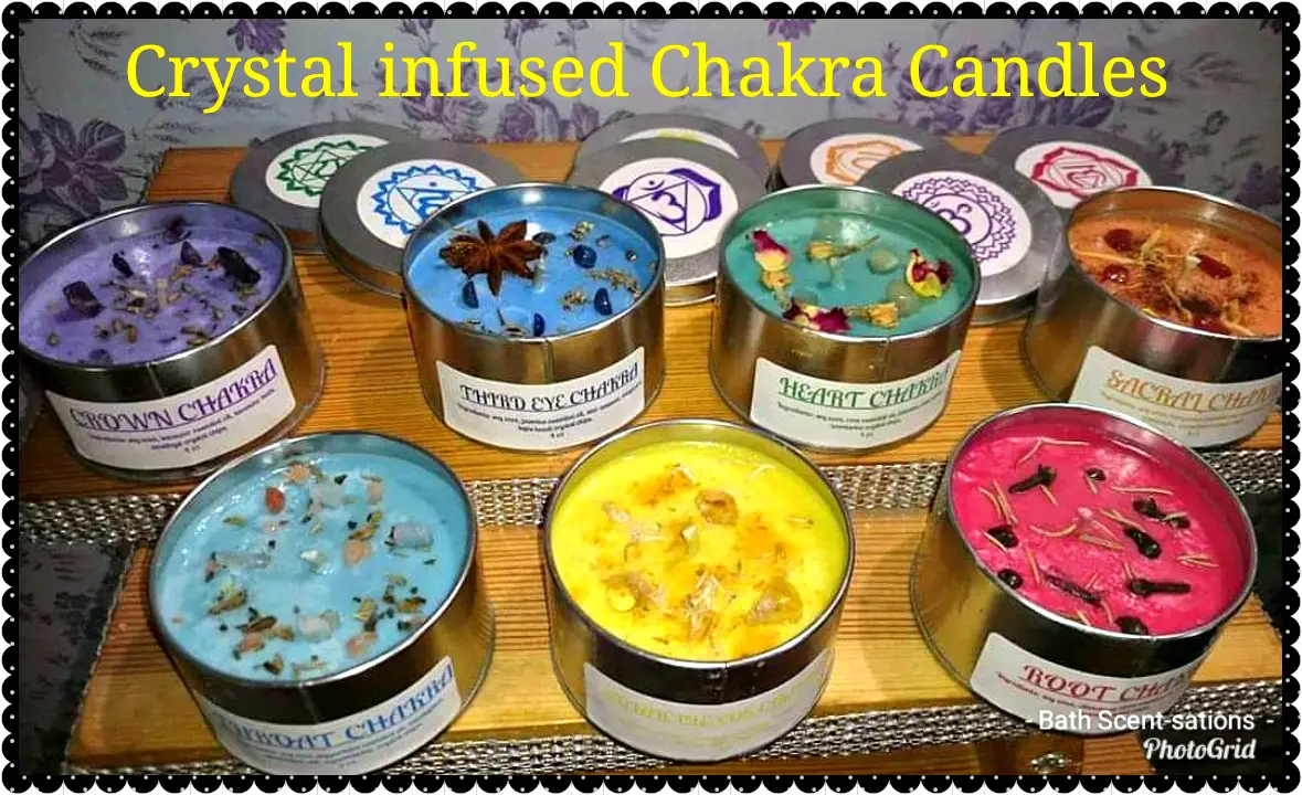 Crystal Infused Chakra Candles