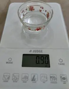 Weighing Peppermint Essential Oil