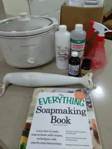 Preparing to make liquid soap