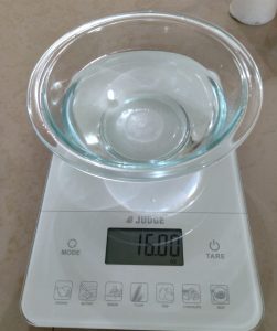 Weighing water