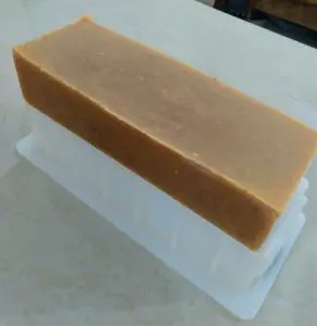 Turmeric and Ginger Soap before Cutting