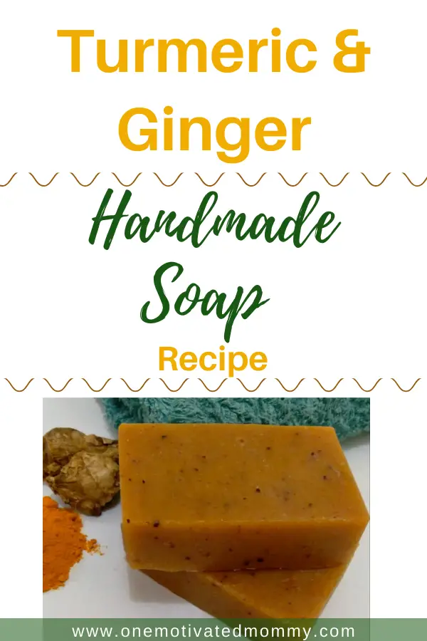 Natural Turmeric Soap Recipe - tints soap light pink-yellow to