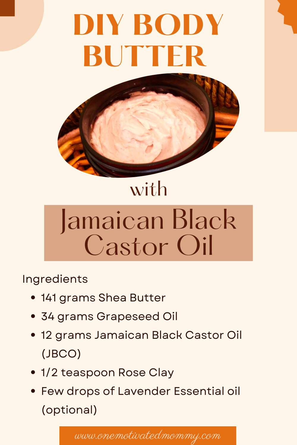 DIY Body Butter with Jamaican Black Castor Oil