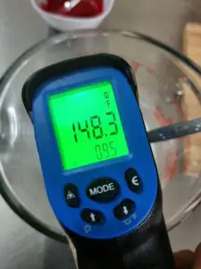 Checking the Temperature of Melt and Pour Soap