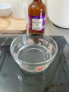 Weighing Lavender Oil to Make Soap