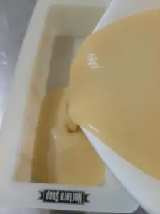 Pouring Soap into the Mould