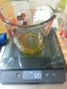 Weighing oils