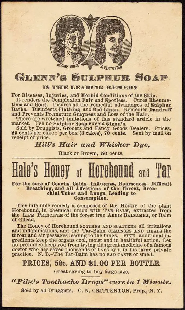 Vintage Sulfur Soap Flyer
