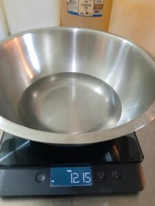 Weighing Water To Make Handmade Soap