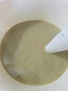 Peppermint and tea tree soap emulsion stage