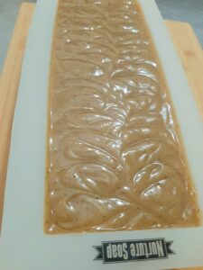 Peppermint and tea tree soap in the mould