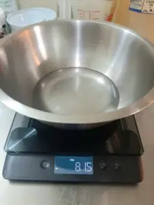 Weighing Water to Make Soap