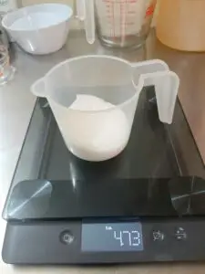 Weighing Lye to Make Soap