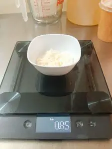 Weighing Coconut