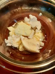 Melting Butters to Make Papaya and Coconut Handmade Soap 