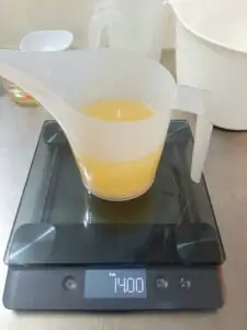 Weighing Coconut Oil