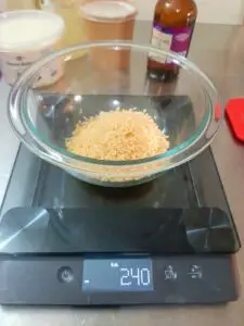 Weighing Beeswax
