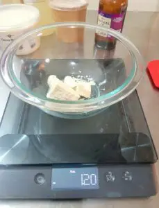 Weighing Cocoa Butter