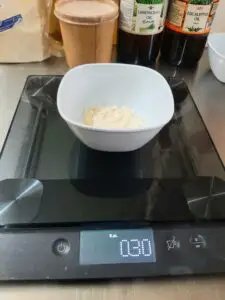 Weighing Coconut Milk